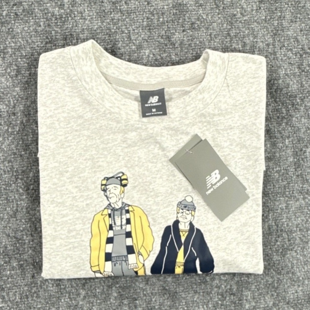 New Balance Mens Medium Gray Athletics Never A Dull Moment Graphic Tee NWT